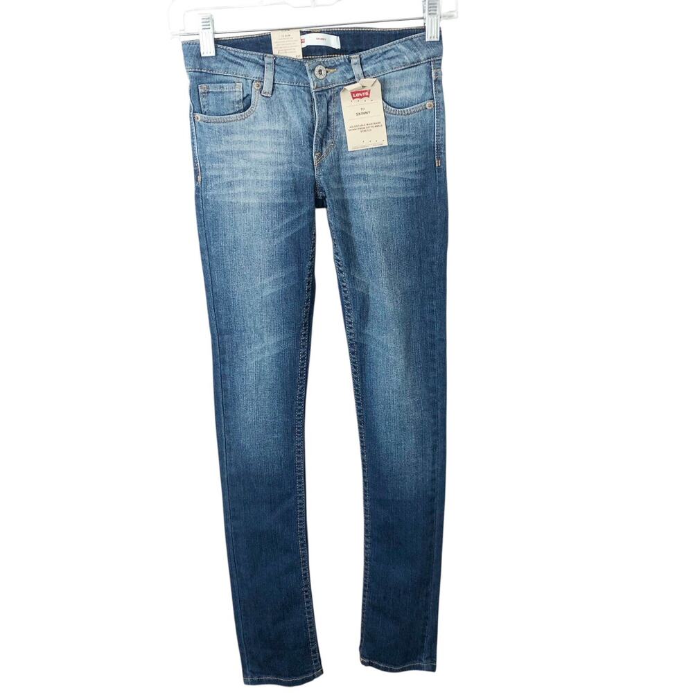 Levi's NWT Girls' 711 Skinny Slim Adjustable Waist Stretch Jeans Size 12 Slim